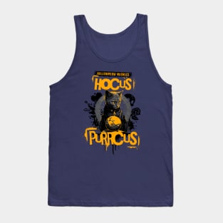 Halloween Cat Hocus Purrcus Art Tank Top